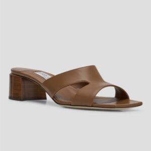 Jimmy Choo Tan Leather Mule Sandals
